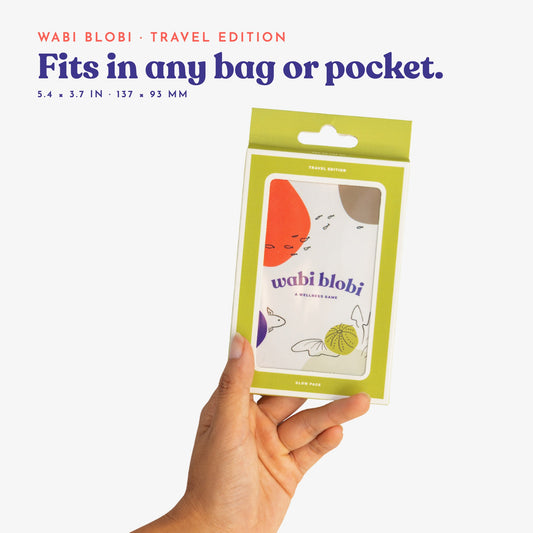 Travel Edition fits in any bag or pocket: 5.4 x 3.7 in