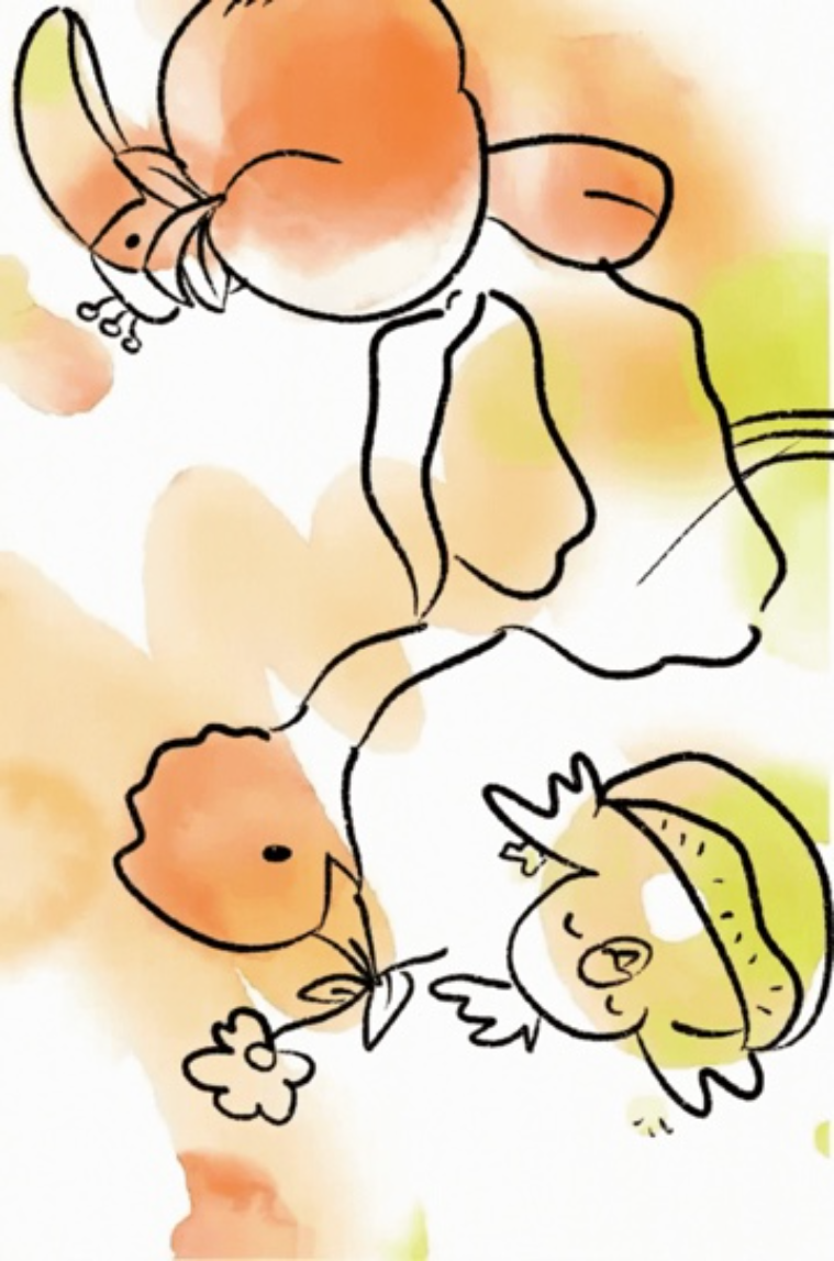 A gathering of birds doodle