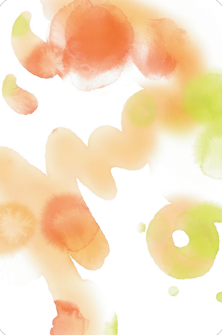 Blank watercolor blob card
