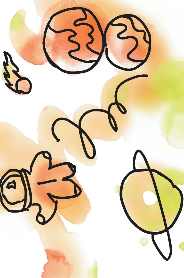 An adventure in space doodle