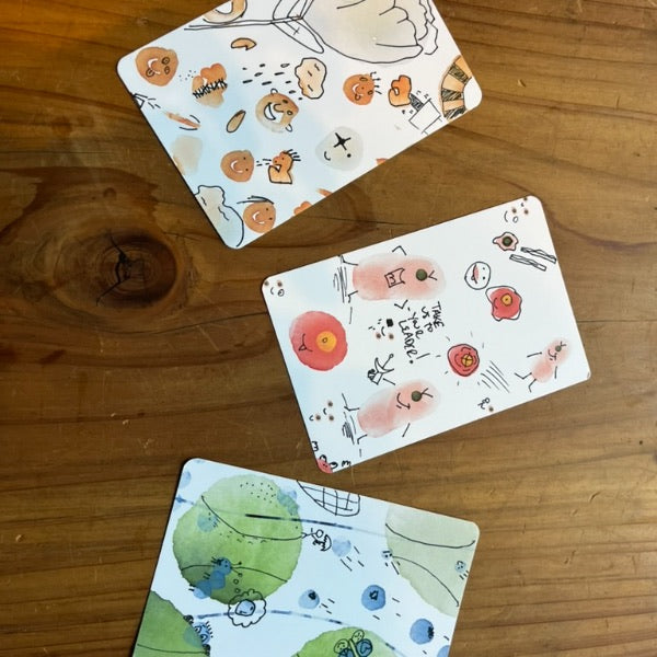 Wabi Blobi cards and doodles