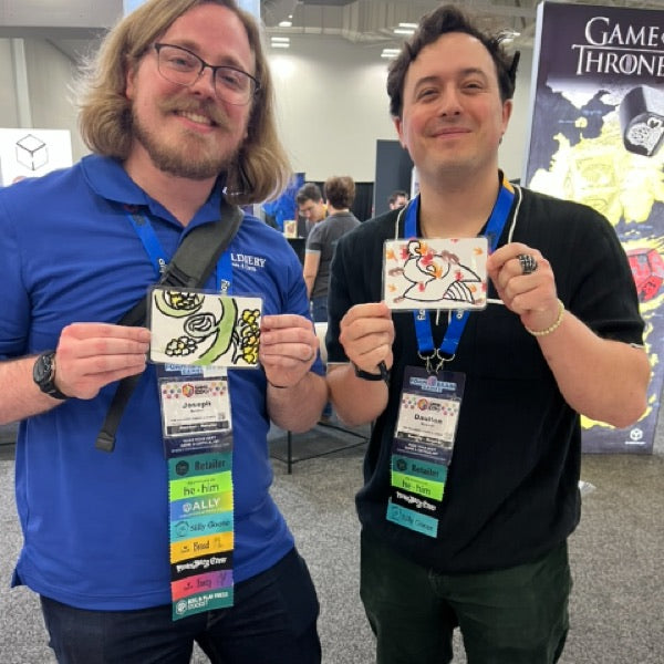 Wabi Blobi player with their doodled card