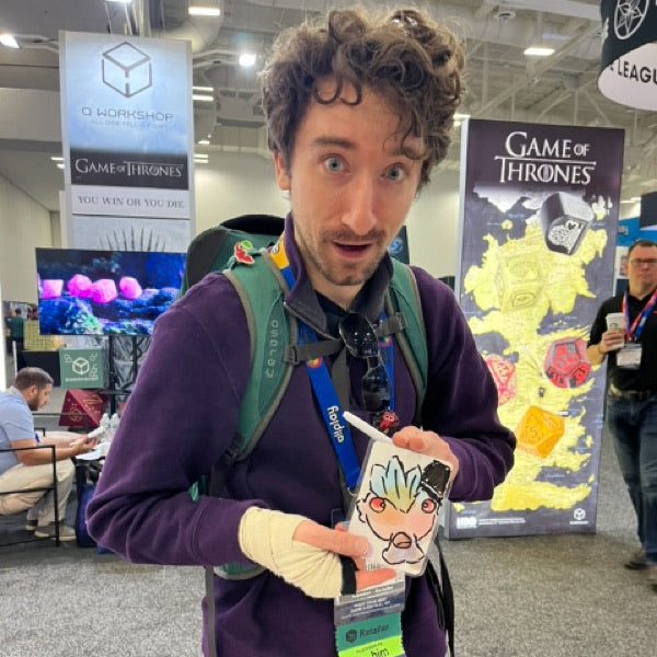 Wabi Blobi player with their doodled card