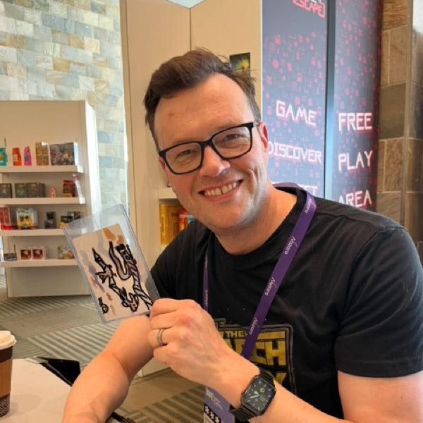 Wabi Blobi player with their doodled card
