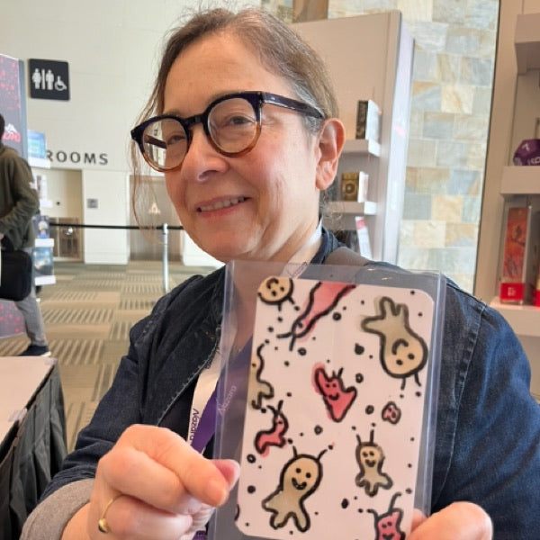 Wabi Blobi player with their doodled card