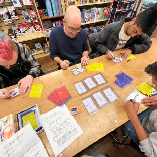 Wabi Blobi player with their doodled card