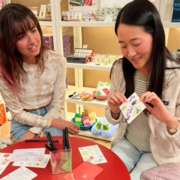 Wabi Blobi player with their doodled card