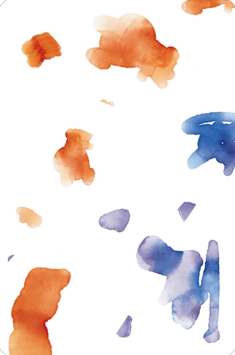 Blank watercolor blob card