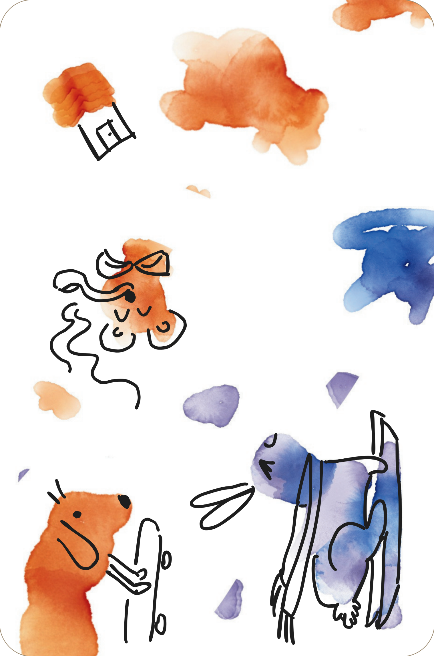 A cozy little world doodle
